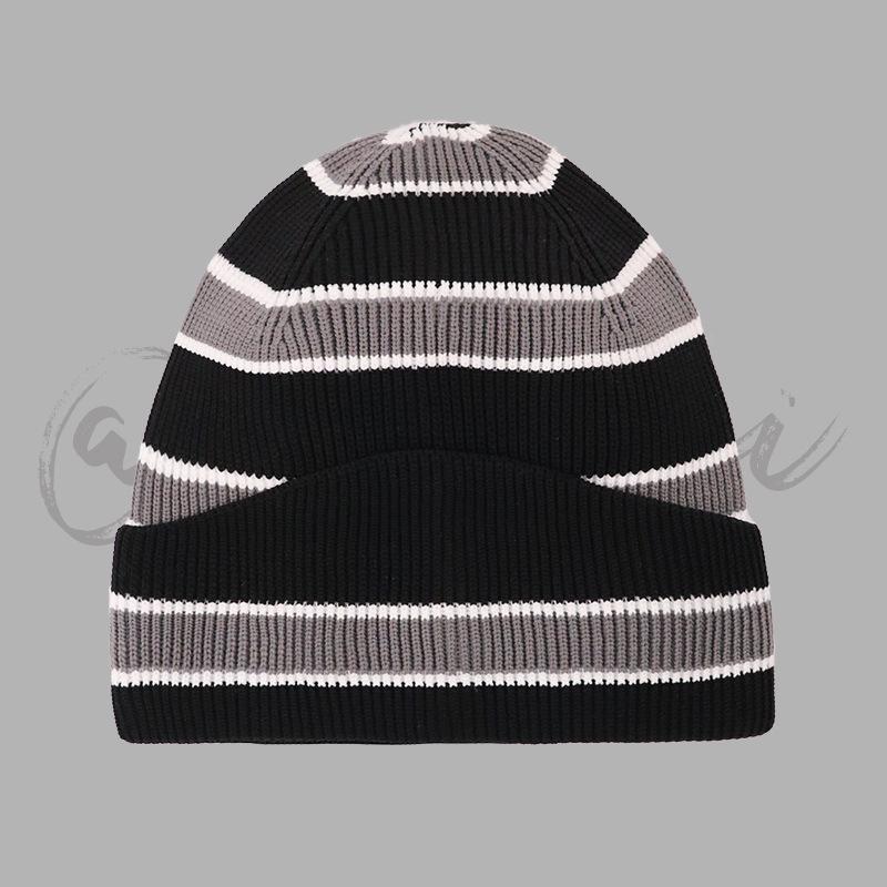 New Color Matching Four Seasons Flying Knitting Men and Women Knitted Hat Big Head Circumference Cold Hat Men Temu Lazy Wind