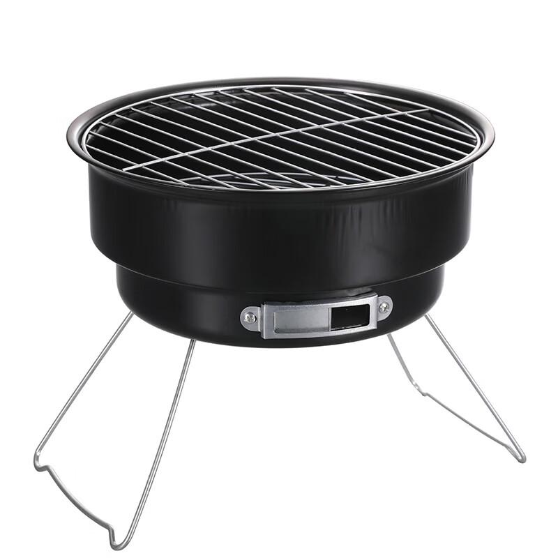 OEING Portable Stainless Steel Round BBQ Grill One Size