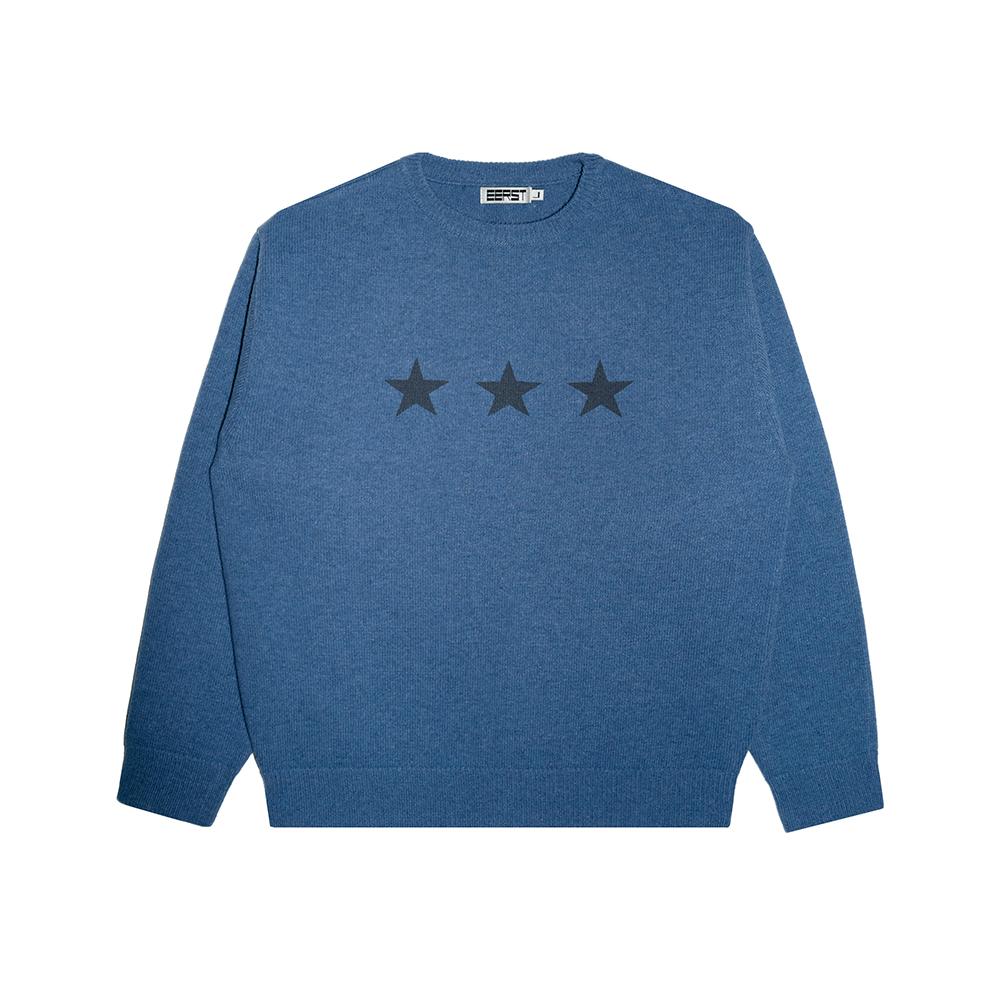 I Earth Star Sweater [Melange Blue] Melange Blue/S