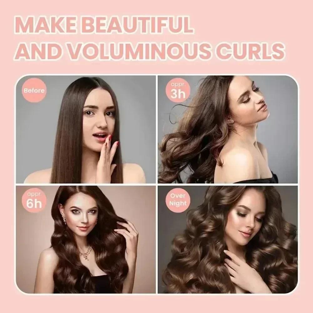 3pcs Heatless Hair Curler No Heat Hair Rollers Lazy  Curling Rod Headband Soft Curls Sleeping Flexi Rods with Hook Hair Styling Tools