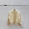 High Neck Solid Color Knitted Cardigan - Early Autumn Edition