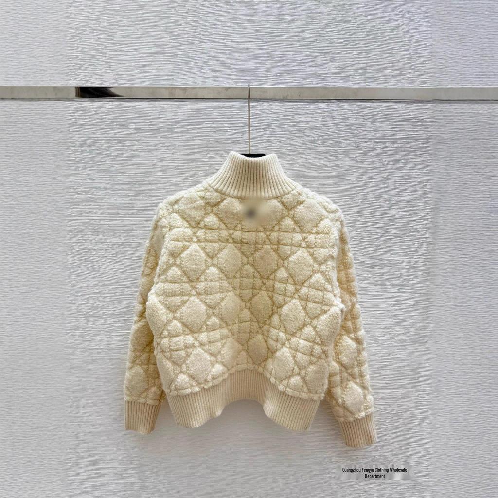 High Neck Solid Color Knitted Cardigan - Early Autumn Edition
