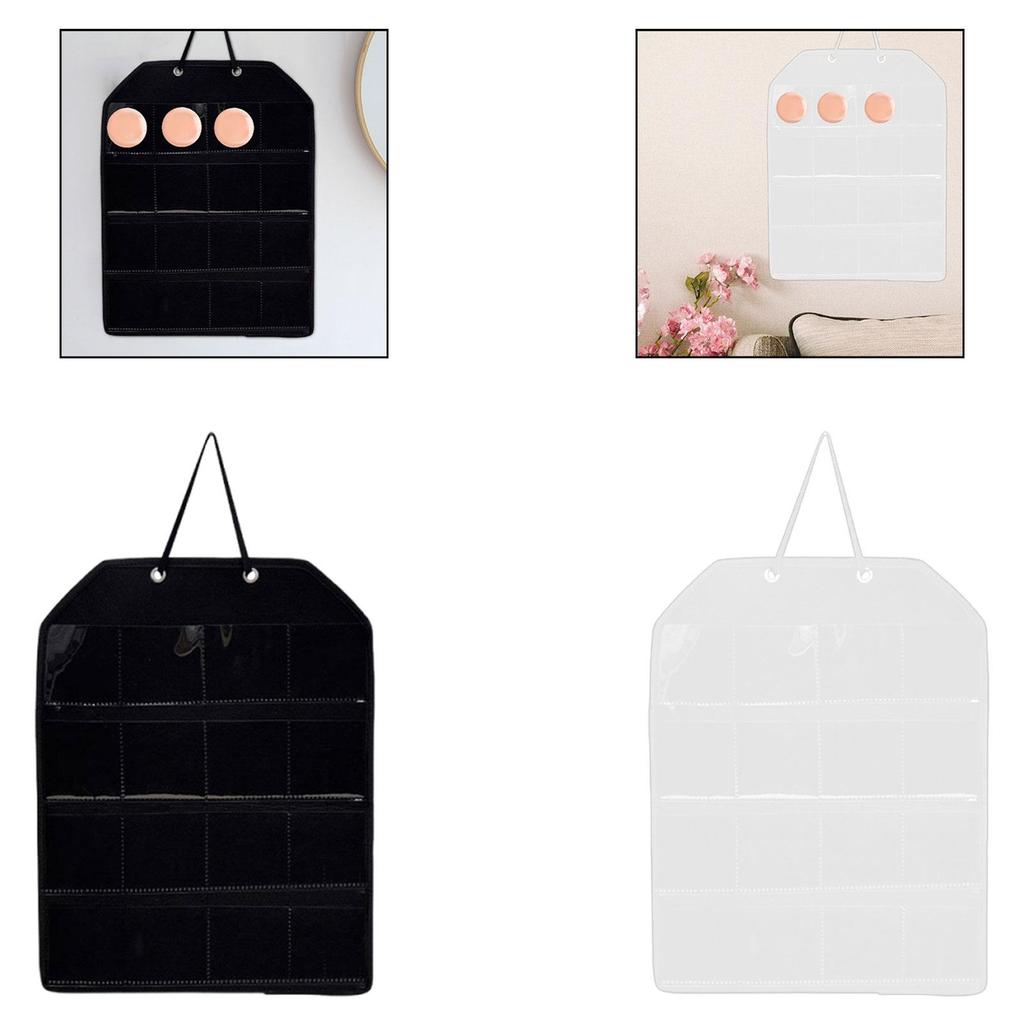 Multifunctional Wall Hanging Badges Display Organizer with 16 Pockets Storage and Accessories for Home And Office