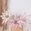 Sequins Xmas Tree Flower Simulated Artificial Christmas Flower  New Year Gifts