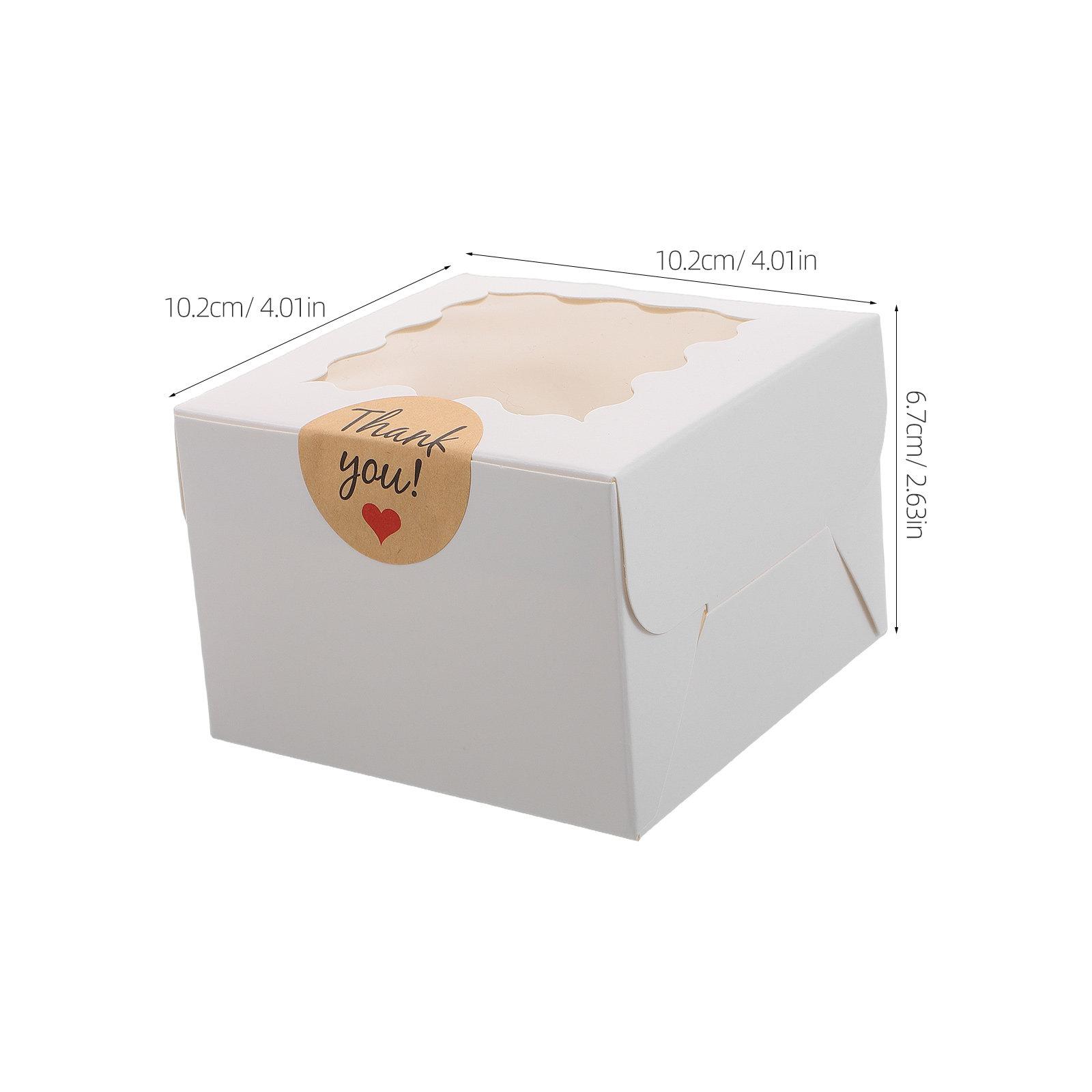 50Pcs Bakery Boxes Clear Window Paper Food Packaging Cookies Muffins Party Dessert Supplies Bakery Boxes with Clear Window белый