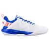 New LiNing Cushioned Anti Slip Wear Resistant Breathable Lightweight Low Top Running Shoes Men's White Blue AYTQ023-1