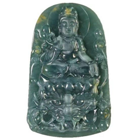 Jade Dragon-Riding Guanyin Pendant: Formal Wear Ornament for Men and Women, Grade A