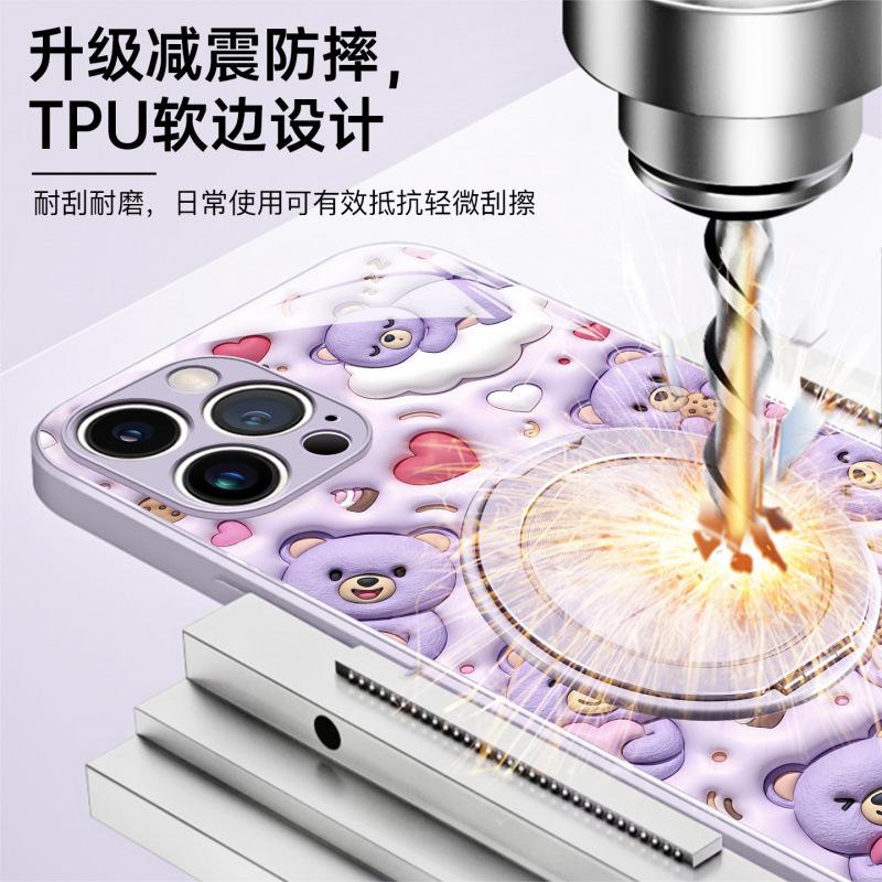 Applicable To Apple 17 Mobile Phone Case, the New iPhone16promax Is Super Beautiful 14 Case 15plus Magnetic Suction Bracket.