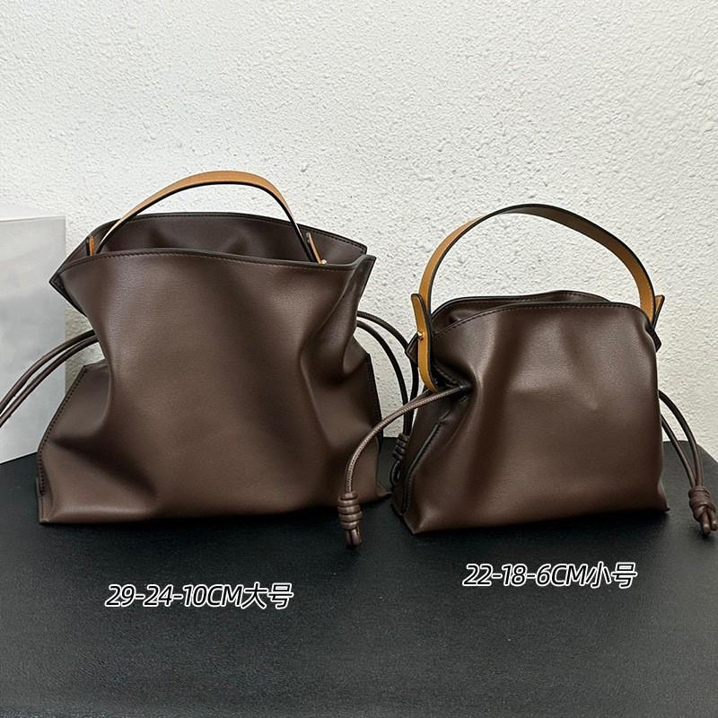 2023 Luojia New Style Blessing Bag Hand-held Cross-body Solid Color Dumpling Drawstring Bucket High-quality Texture Simple