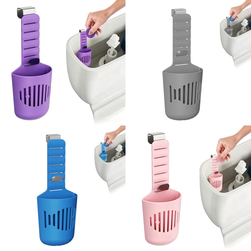 Toilet Tank Cleaning Tablet Holder With Metal Hook For Home Maintenance And Gift
