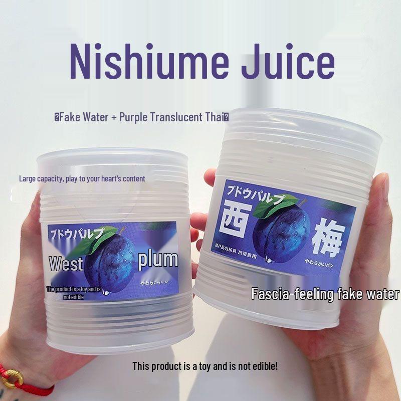 Fruit-Flavored Realistic Juice Slime: Children s Stress Relief Toy - Colorful Non-Newtonian Bouncing Putty Prune Juice