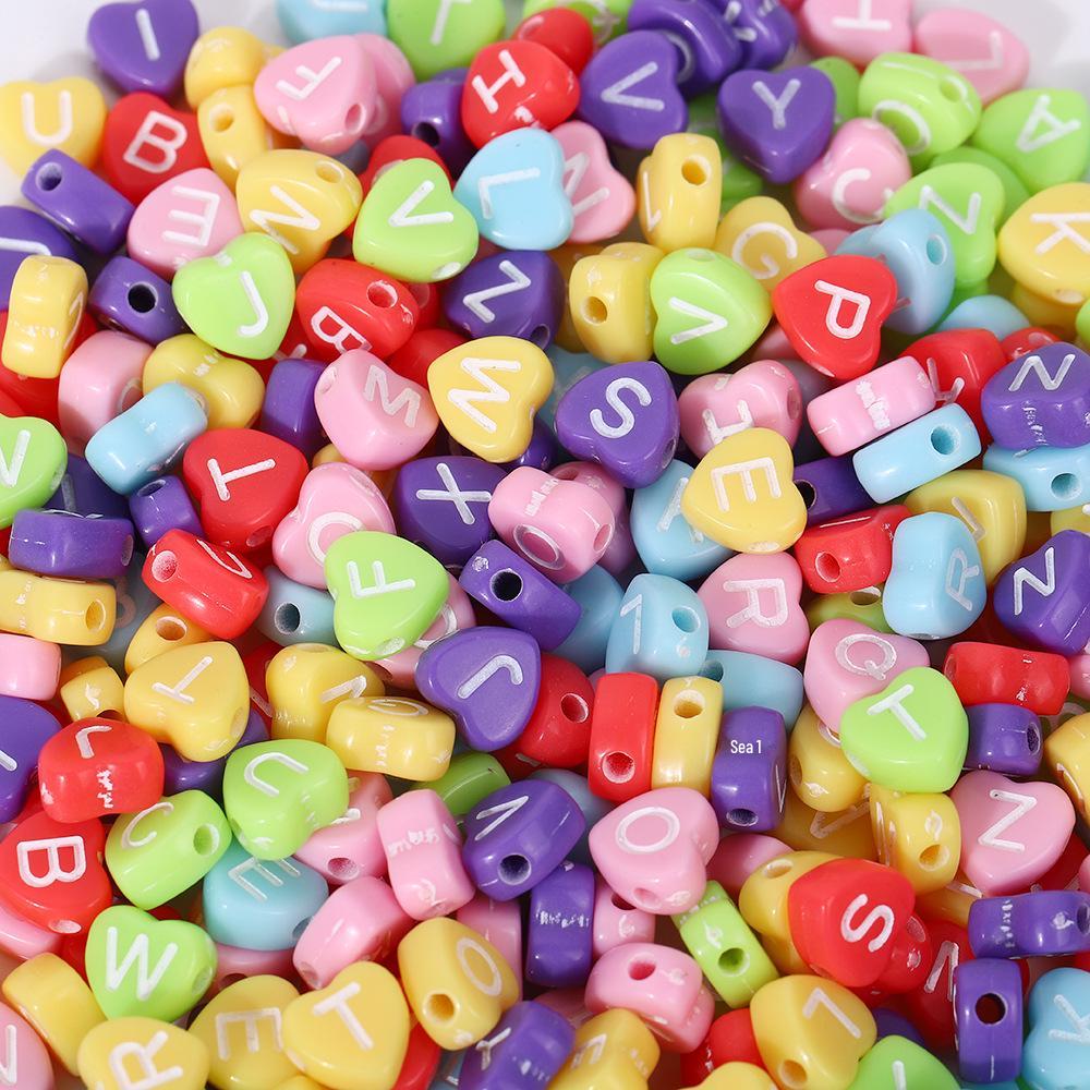 Acrylic Letter Beads for Kids' Jewelry Making – Educational DIY Beading Accessories