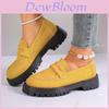 2024 Autumn New Stylish Loafers Comfortable Casual British Style Women's Shoes With Chunky Thick Sole