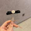 1PC Bangs Broken Hair Sorting Hair Comb Women Girls Cute Butterfly Knot Hair Clip Bow Flower Korean  Sweet Inverted Comb Hair Accessories  Jewelry
