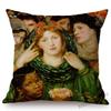 Uk British Artist Dante Gabriel Rossetti World Famous Oil Painting European Beauty Princess Sofa Pillow Case Linen Cushion Cover