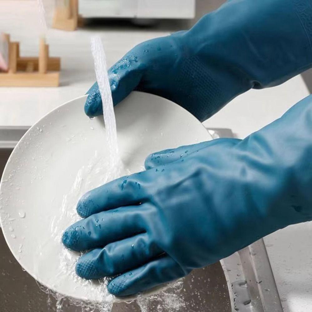 Waterproof Dishwashing Gloves with Fleece Kitchen Hands Protection Gloves Winter