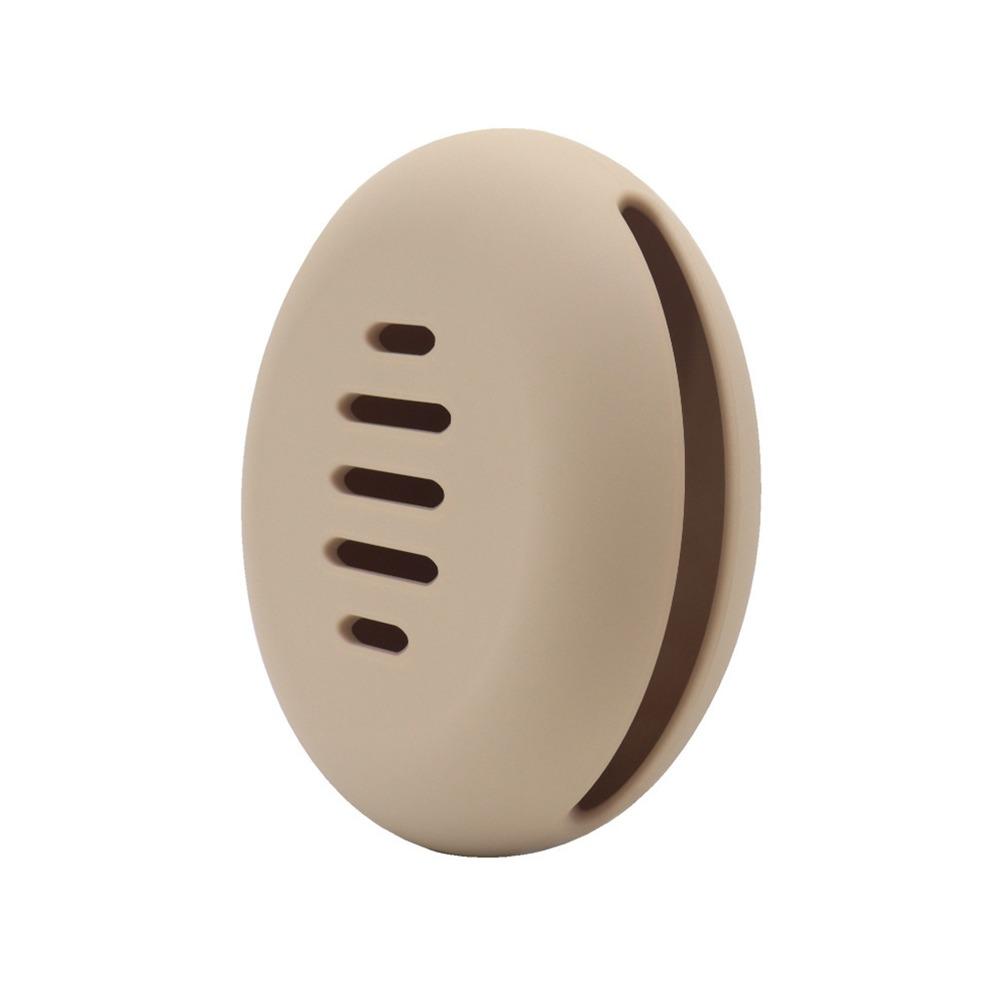 

Мягкий силиконовый чехол для хранения косметических спонжей, дорожный, портативный, коробка-держатель для косметических пуховок, для путешествий Stripe Khaki