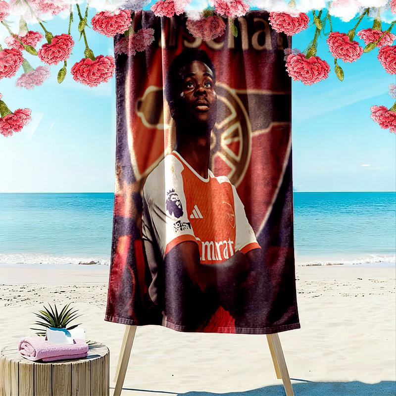 Bukayo Saka GOAT Beach Towel, Large Soft Quick Dry Towel for Beach Camping Swimming