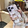 Shockproof Protective Phone Case For UMIDIGI A15/A15C Wristband Cartoon Kickstand Waterproof Durable Soft case Ring Cute