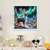Full Embroidery cotton Thread 14CT Printed Aurora Elk Cross Stitch Kit Art