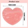 Cute PVC Heart-shaped Jewelry Pouch, Perfect For Valentine's Day Gift, Resealable Bag.