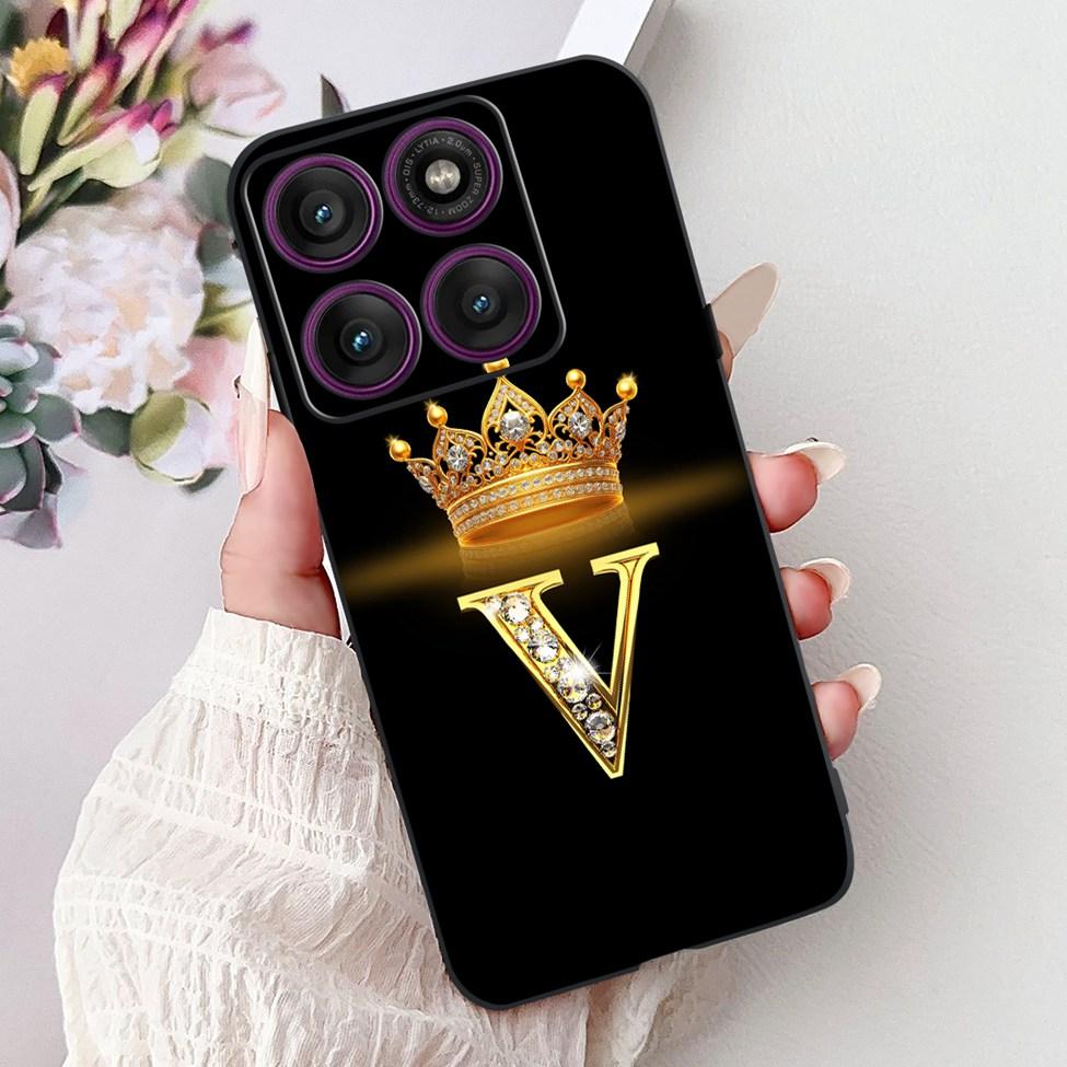 For Motorola Edge 60 Pro Case XT2507-1 Silicone Fashion Luxury A-Z Letters Shockproof Back Cover For Moto Edge 60Pro Phone Case