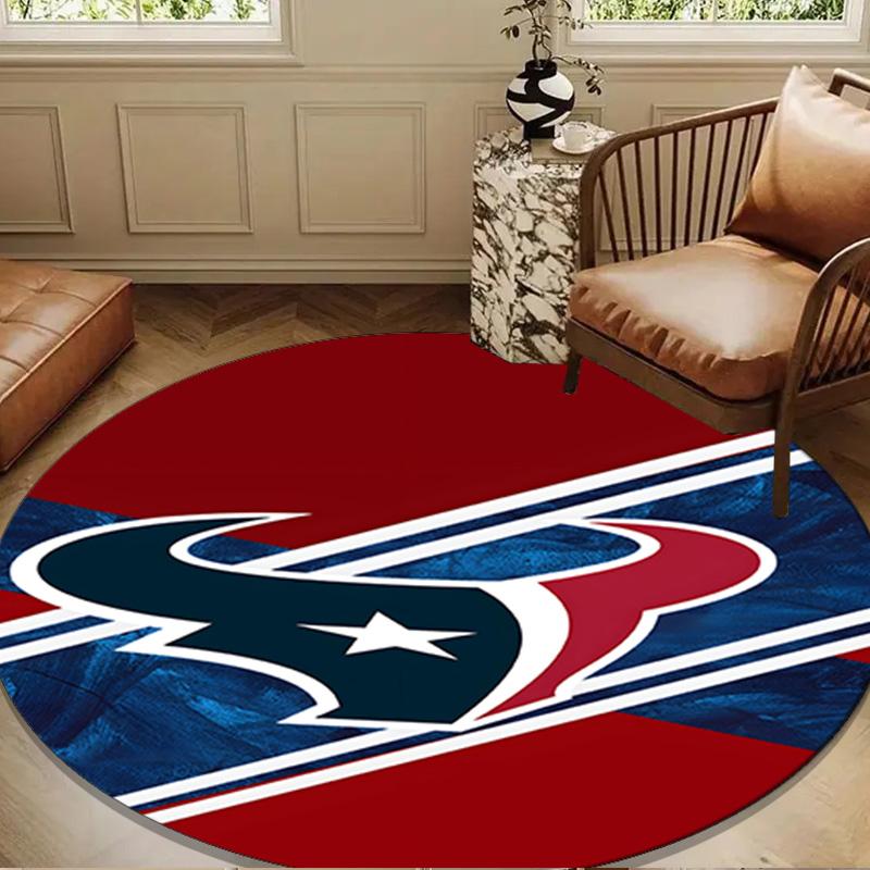 Houston-Texans Artwork Round Mat, Anti-slip Circle Carpet Chair Rug For livingroom,Bedroom, Doormat Home Decor Gift Christmas Gifts