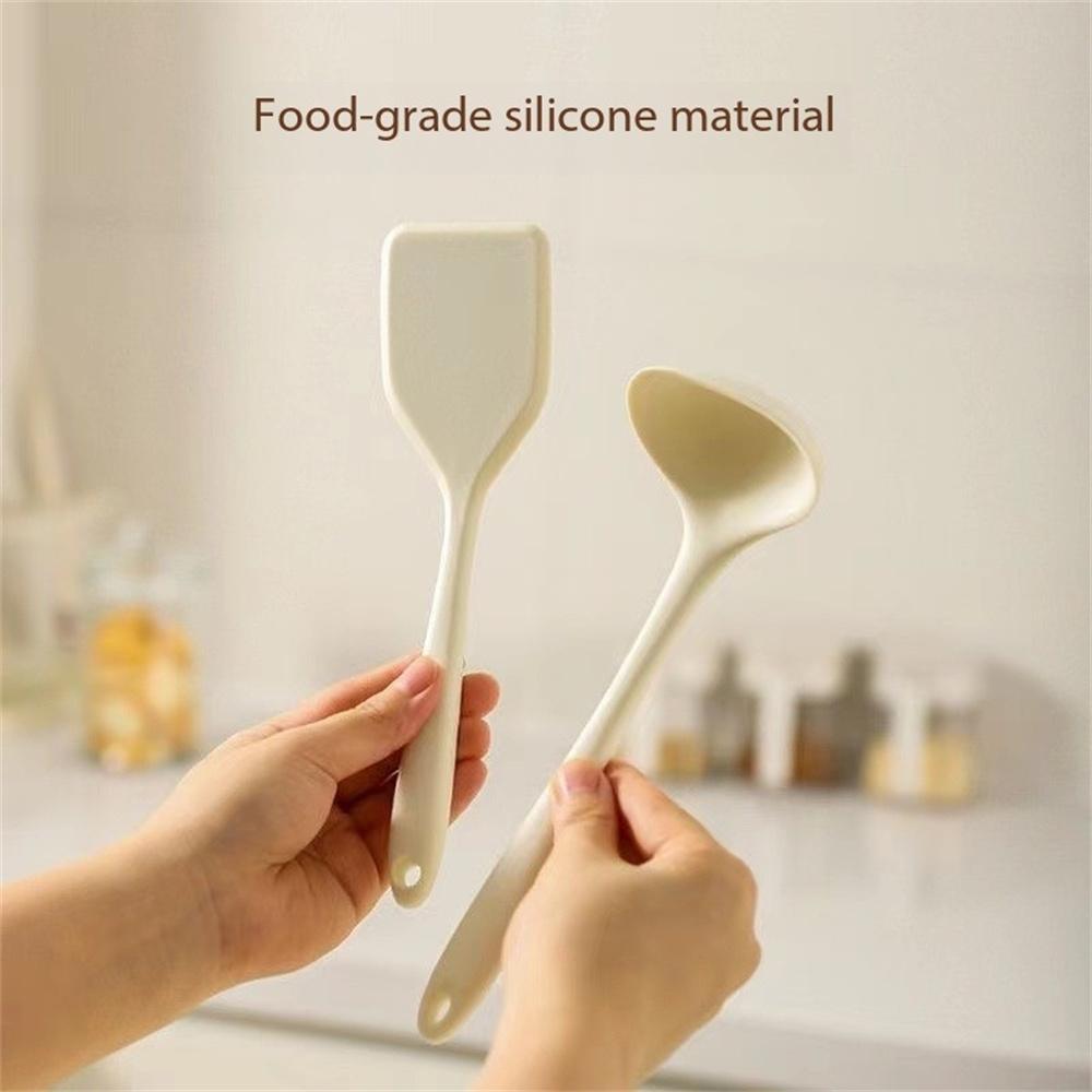 Heat-resistant Silicone Spoon, Kitchen Spatula, Soup Spoon Set, Stirring and Baking Utensils, Cooking Utensils and Tools.
