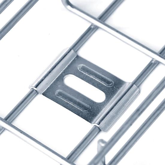 30/60Pcs Metal Cable Raceways Hold Down Clamp Support Washer Fit 4mm-6mm Wire Diameter Basket Wire Mesh Cable Tray