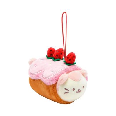 IRIS RAIN ANIROLLZ Plüsch-Anhänger Basis-Serie Erdbeer-Rolle Kitty 7x6x9cm ANI-CT-PK