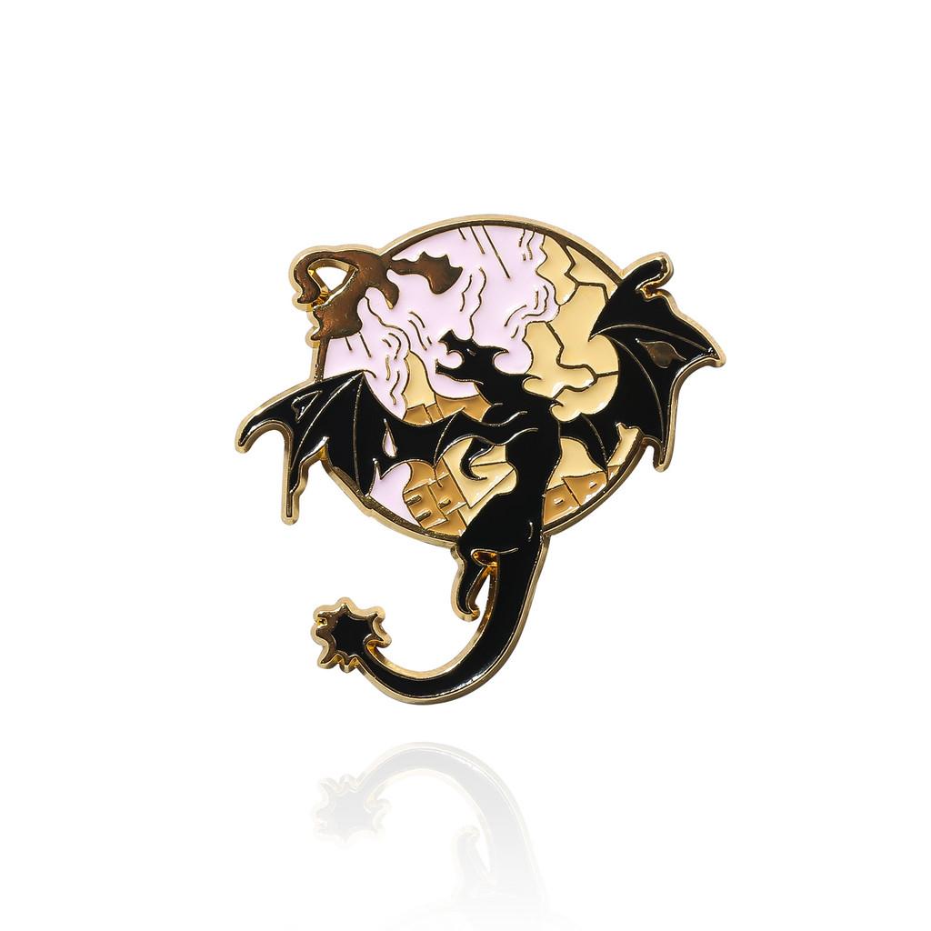 Dragon Emblem Schlüsselanhänger Metallabzeichen Mit Einzigartigem Stil Für Fans Der Vierten Flügel Serie