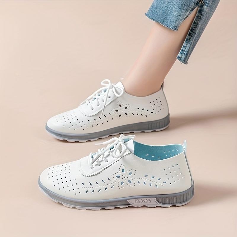 Women's Breathable Geometric Perforated Light Blue Low-Top Synthetic Cover Sneakers with PVC Sole EVA Cushion for All-Season Casual Wear