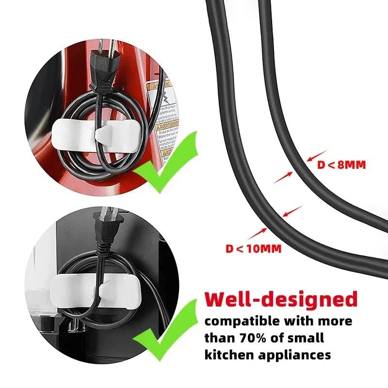 Cord Organizer Wrapper Clips Holder Wire Hider Cable Winder Management Wrap Storage For Kitchen Appliances TV Data Cable Charger
