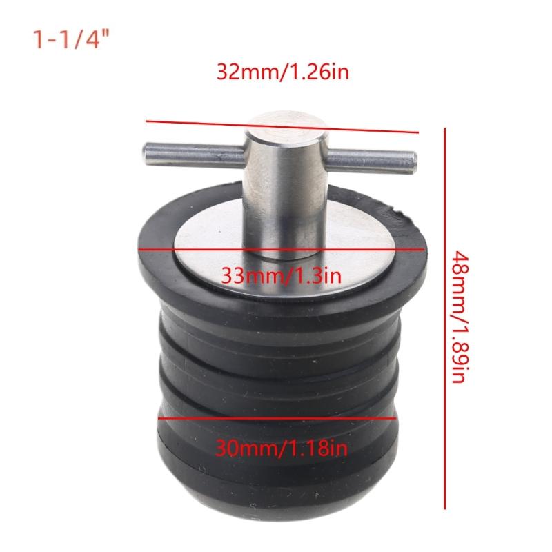 Stainless Steel Drain Twist Plug (1 inch /1-1/4 inch options)