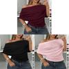Summer Womens T Shirt With Modale Fabric Short Sleeve One Shoulder Casual Style For Daily Wear