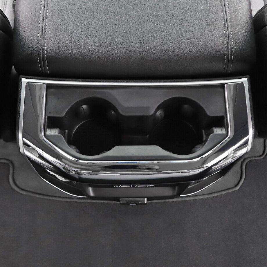 Car Rear Water Cup Holder Frame Trim For Dodge RAM 1500 19-24 Accessories Chrome