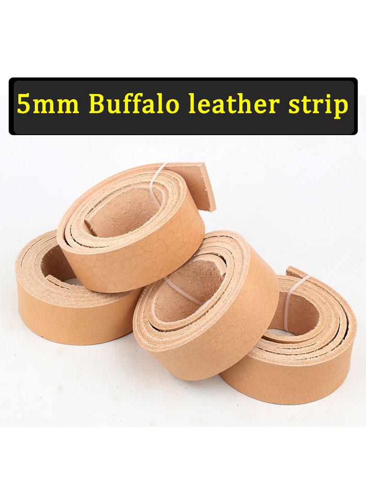

5mm thick top layer vegetable tanned cowhide leather belt, handmade DIY stiff cowhide strip, water buffalo original color, whole 1.5x50cm слоновая кость