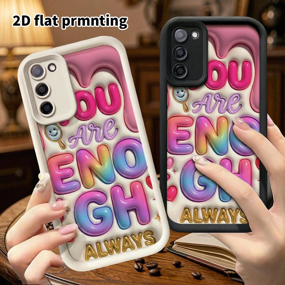 Phone Case: 2D Flat Samsung Galaxy A34 A35 M05 M06 S20 S22 S21 FE Plus 5G Layered Protective Case, 3D Embossed, Christmas and Halloween Gift