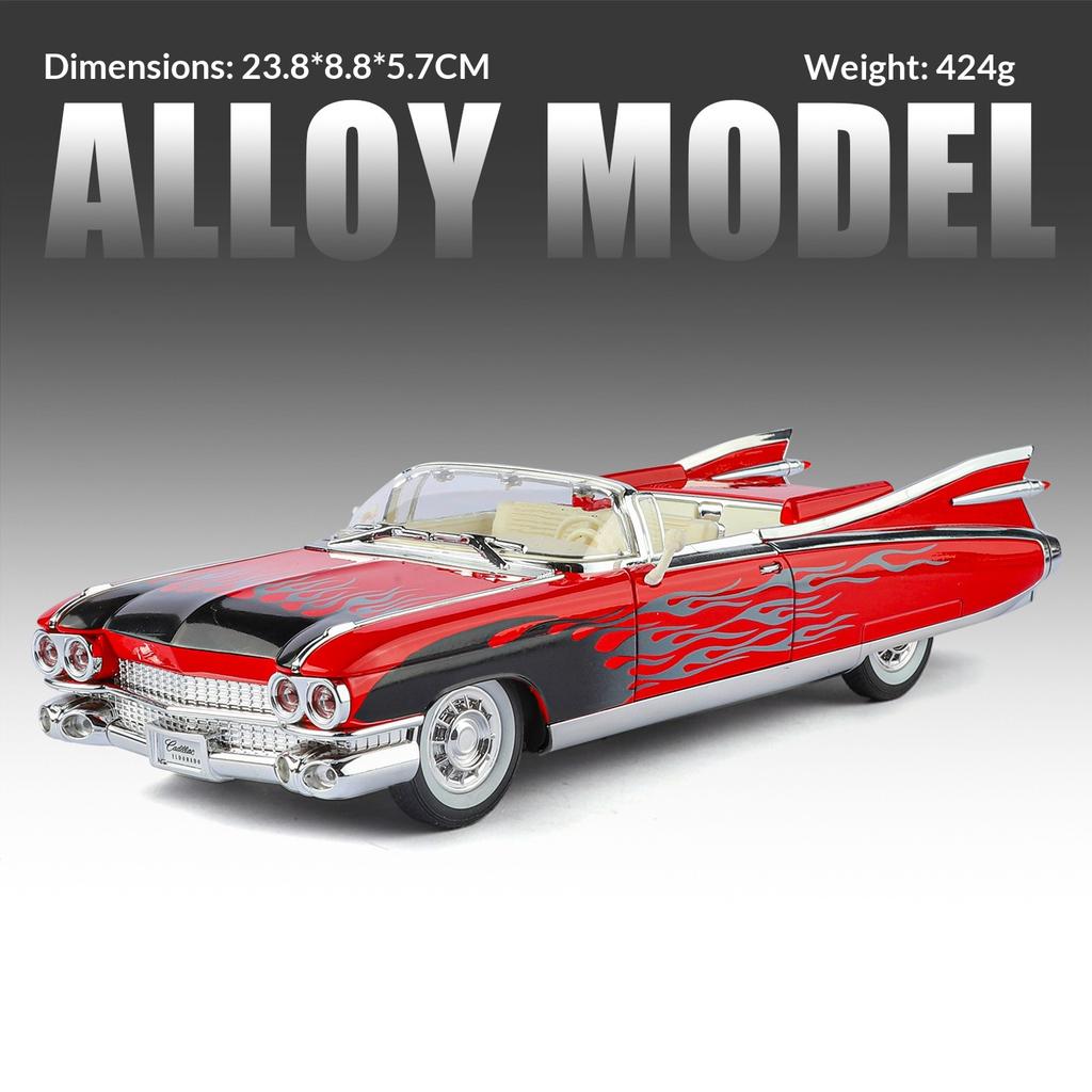VEO2 1/24 Scale Cadillac Painted Version Alloy Car Model Simulation Sound and Light Door Can Be Opened Children's Gifts Boy Toys