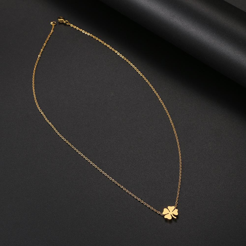 Edelstahl Halsketten Kleeblatt Mode Klassischer Stil Herren Kette Halskette Für Frauen Schmuck Halsband Anhänger Geschenke NEU