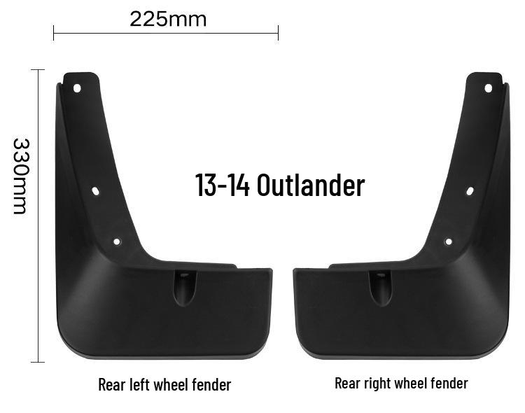Custom Mud Flaps for 2013-2014 Mitsubishi Outlander