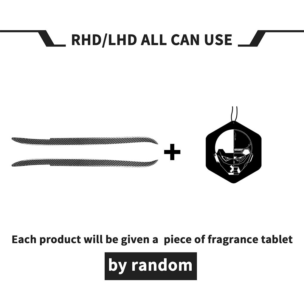 2 Stück Aufkleber Kohlefaser Zierleiste Scheinwerferabdeckung Karosseriedekor Zubehör Modifizierte Augenbrauen Personalisierte Teile Augenlid