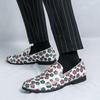 Luxury New Designer Men's Pointed Flower Tassels Patent Leather Shoes Male Casual Loafers Wedding Formal Dress Footwear