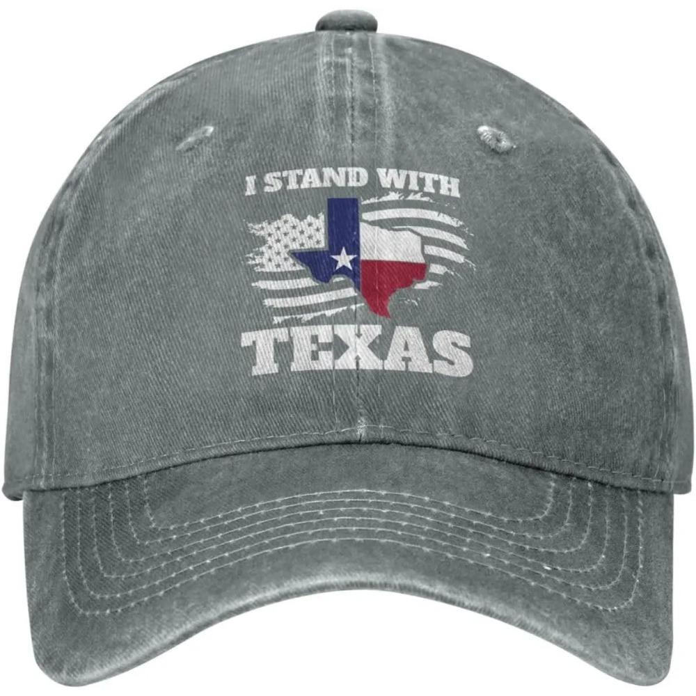I Stand with Texas Flag USA State of Texas Hat for Women Baseball Hat Vintage Caps