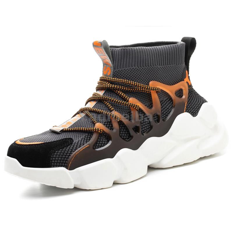 Nieuwe Heren Werkveiligheidsschoenen Laarzen Merk Onverwoestbare Schoenen Stalen Neus Werkschoenen Heren Dames Werksneakers Prikbestendige Schoenen 46 gray