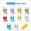 120 Pieces Mini Fuse Kit, Car Fuses Assortment Kit -Mini Size(2A/3A/5A/7.5A/10A/15A/20A/25A/30A/35A), Fuses Automotive Kit For Cars, Trucks,
