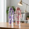 High Quality 800ml Water Bottle PC Floral Bow Print Straw Cup Portable with Handle Water Cup Outdoor Sports