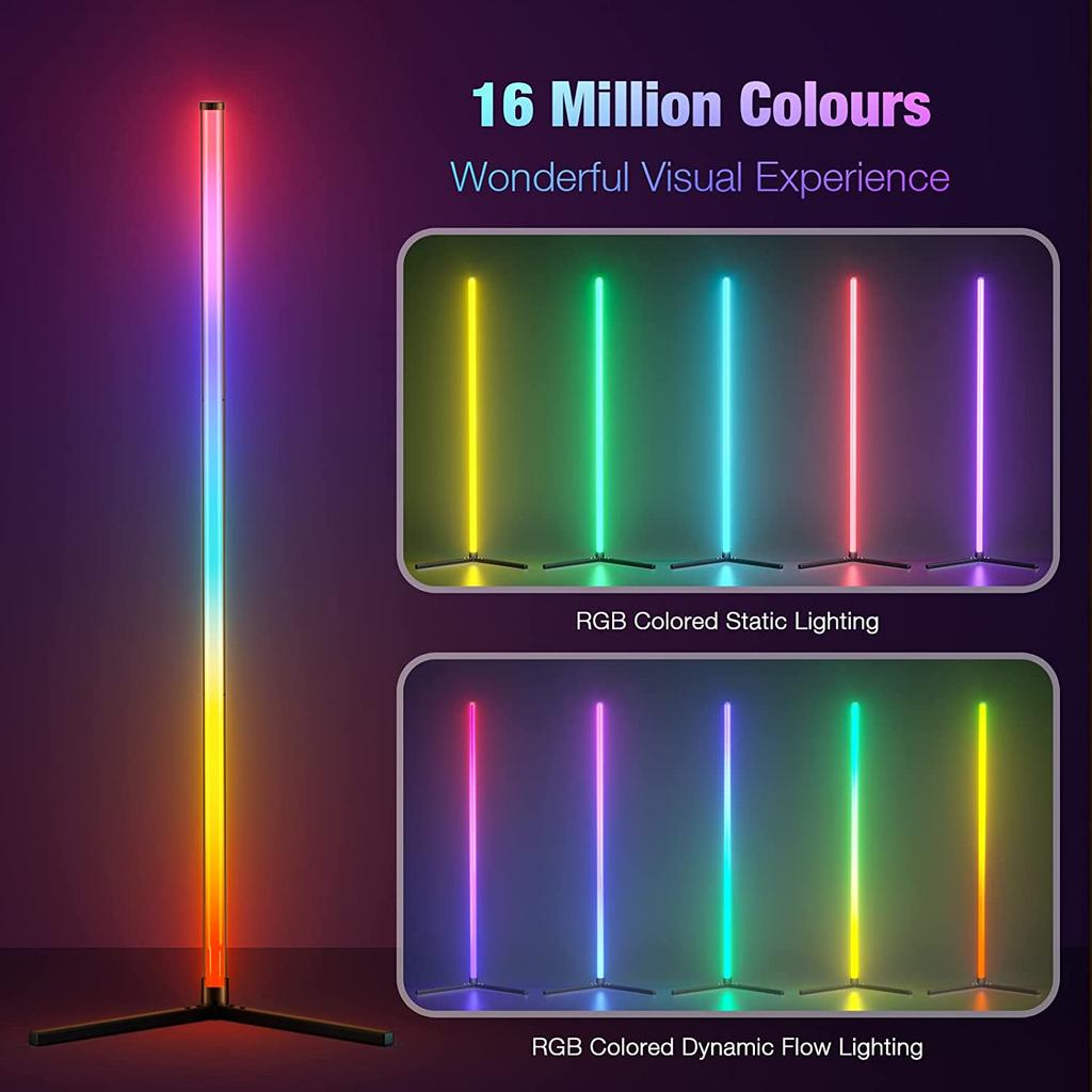 Newest Smart RGB LED Floor Lamp Remote APP Control Music 16 Million Color Changing Standing Mood Light with APP Remote Control