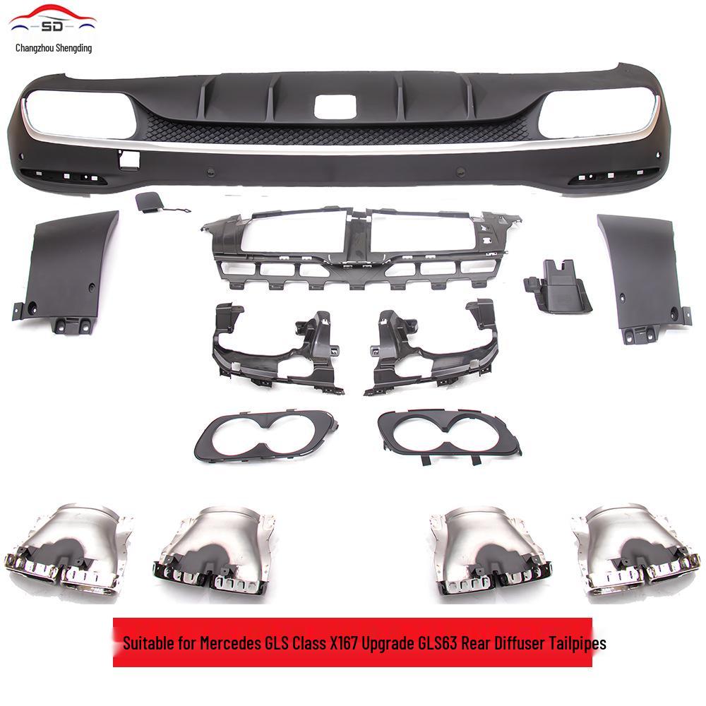 Mercedes-Benz GLS-Class X167 (2019+) Rear Diffuser Tailpipes Upgrade Kit for GLS63