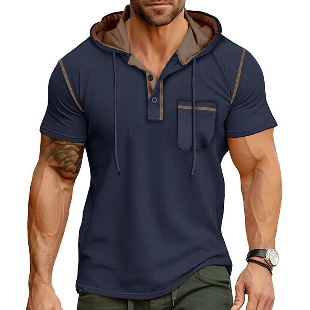 Men's Short-sleeved T-shirt With Hood And - Jacket - Summer Outdoor Top